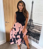 AX Paris Black Floral Sleeveless Maxi Wrap Dress